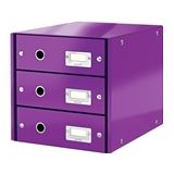 Leitz 6048 WOW ladenblok | paars metallic | 3 laden