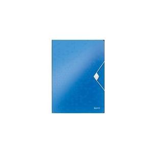 Leitz 45990036 WOW 3-klepsmap | 320 x 8 x 235 mm | polypropyleen | blauw metallic