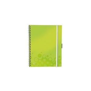 Leitz spiraalblok 4645 Wow Be Mobile Book | A4 | geruit | groen metallic | 80gr. | 80 vel