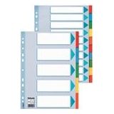 Esselte 100198 A4 tabbladen | gekleurd karton | 10 tabs | 2-, 4-, 23-gaats