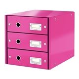 Leitz 6048 WOW ladenblok | roze metallic | 3 laden
