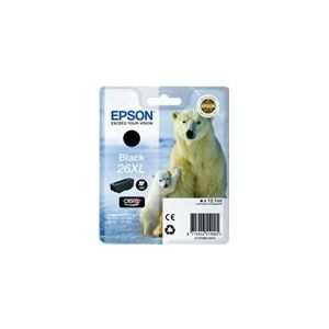 Epson T2621 nr. 26XL inktcartridge zwart hoge capaciteit (origineel)