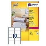 Avery Zweckform L7173-100 verzendetiketten | wit | zelfklevend | 99,1 mm x 57 mm | 1000 etiketten