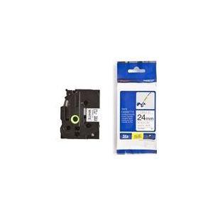 Brother TZe-FX251 flexi ID tape zwart op wit 24mm x 8m (origineel)