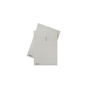 Esselte inlegmap | karton | lijnbedrukking | 10 mm overslag | A4 | grijs | 100 stuks