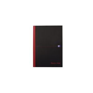 Oxford 400047607 Black ?n Red gebonden boek | A4 | geruit | 90gr. | 96 vel