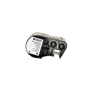 Brady M4C-500-595-BK-WT vinyl labels wit op zwart | 12,70 mm x 7,62 m (origineel)