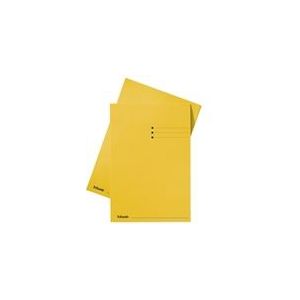 Esselte inlegmap | karton | lijnbedrukking | 10 mm overslag | A4 | geel | 100 stuks