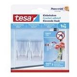 Tesa 777735-00000-00 klevende haken | niet permanent | tot 1 kg (per haak) | 2 stuks