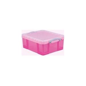 Really Useful Box opbergdoos | polypropyleen | transparant roze | 18 liter