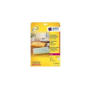 Avery Zweckform L4772-25 transparante etiketten | 99,1 mm x 42,3 mm | 300 etiketten