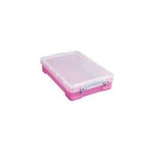 Really Useful Box opbergdoos | polypropyleen | transparant roze | 4 liter