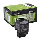 Lexmark 80C20K0 nr. 802K toner cartridge zwart lage capaciteit (origineel)