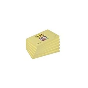 3M 655 Super Sticky Post-it | 127 x 76 mm | geel | 6 x 90 vel