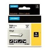 DYMO S0718580 / 18443 IND Rhino tape vinyl zwart op wit 9mm (origineel)