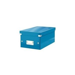Leitz 6042 WOW DVD opberg box | PP overtrokken karton | blauw metallic