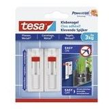 Tesa verstelbare klevende spijker | tegels en metaal | wit | 3 kg (per stuk) | 2 stuks