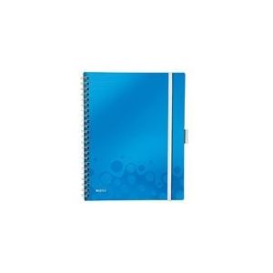 Leitz spiraalblok 4645 Wow Be Mobile Book | A4 | geruit | blauw metallic | 80gr. | 80 vel