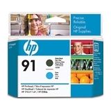 HP C9460A nr. 91 printkop mat zwart / cyaan (origineel)