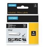 DYMO 1805436 IND Rhino tape vinyl wit op zwart 19mm (origineel)