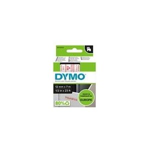 DYMO S0720520 / 45012 tape rood op transparant 12mm (origineel)