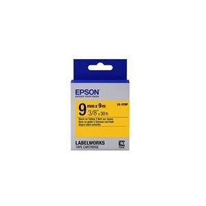 Epson LK-3YBP tape zwart op pastel geel 9mm (origineel)