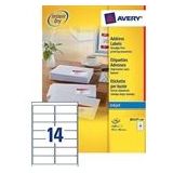 Avery Zweckform J8163-100 adresetiketten | 99,1 mm x 38,1 mm | 1400 etiketten