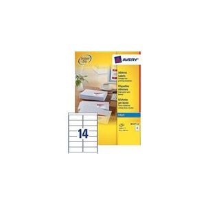 Avery Zweckform J8163-100 adresetiketten | 99,1 mm x 38,1 mm | 1400 etiketten