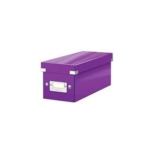 Leitz 6041 WOW CD opberg box | PP gelamineerd hardboard | paars