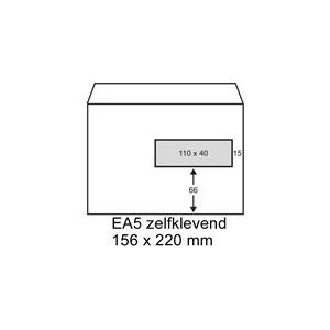 Raadhuis 202550 dienst envelop | zelfklevend | EA5 | venster rechts | 156mm x 220mm | 500 stuks