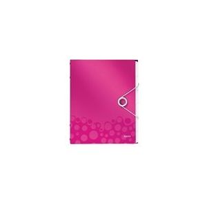 Leitz 4633 WOW sorteermap | roze metallic | 6 tabs