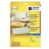 Avery Zweckform J8560-25 transparante etiketten | 63,5 mm x 38,1 mm | 525 etiketten