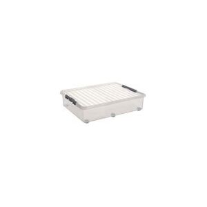 Sunware - Q-line rollerbox 60L transparant metaal - 80 x 50 x 20 cm