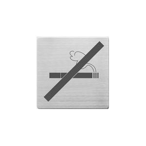 Alco AL-450-13 bordje verboden te roken | RVS | metaal/zwart | 90 x 90 mm