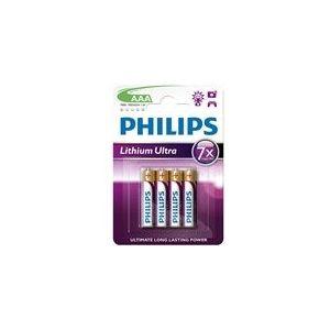 Philips batterij Mignon AAA | lithium ultra | FR03 | 4 stuks