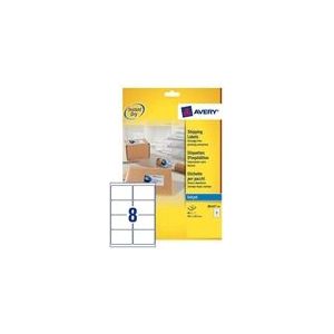 Avery Zweckform J8165-10 verzendetiketten | wit | zelfklevend | 99,1 mm x 67,7 mm | 80 etiketten