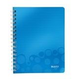 Leitz collegeblok 4641 WOW | A5  geruit | blauw metallic | 80gr. | 80 vel