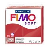 Fimo 8020-2P klei soft | boetseerklei | kerstrood | 57 gram