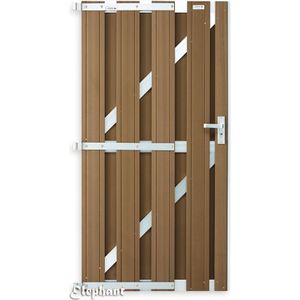 Intergard Composiet tuinpoort voor schutting WPC bruin 180x90cm