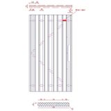 Intergard Hardhouten tuinpoort op poortframe Bangkirai compleet 180x100cm