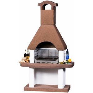 Beton Houtskoolbarbecue - 200cm Hoog - 120cm Breed - 65cm Diep