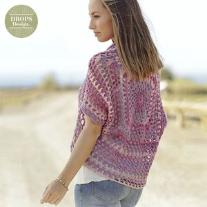 Patroon Gehaakte Bolero "Garden Paradise" - Drops Design