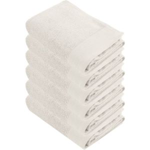 6x Walra Soft Cotton Handdoek 50 x 100 cm Stone Grey