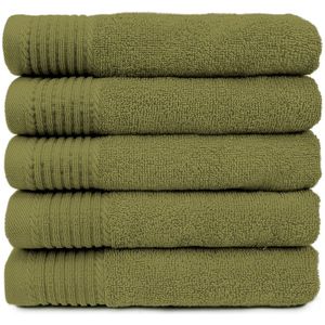 5x The One Handdoek 70x140 cm Olive Green