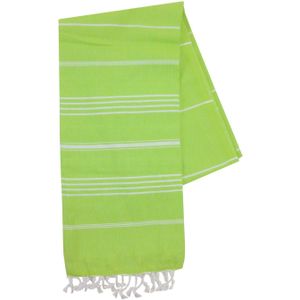 The One Towelling Hamamdoek Lime/Wit