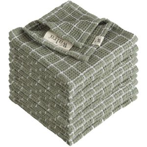 Walra Vaatdoek Dry with Cubes Legergroen - 9 stuks