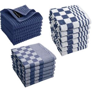 Byrklund - Keukenset Clean - Blauw - 18 delig - Theedoeken, Keukendoeken & Vaatdoeken