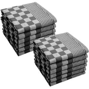 Byrklund Theedoek Clean &amp; Tidy Zwart - 12 stuks