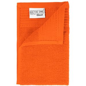 The One Towelling Classic Gastendoek - Kleine handdoek - Hoge vochtopname - 100% Gekamd katoen - 30 x 50 cm- Oranje