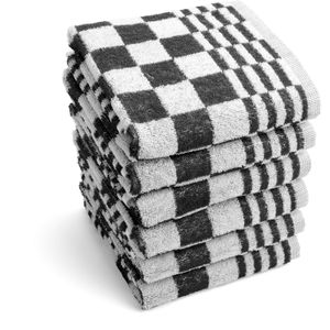 Byrklund Keuken- en Theedoeken set Clean Zwart - 12 delig